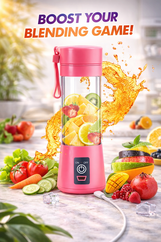 BlendPro™ Portable Electric Fruit Juicer (6-Blade Power)