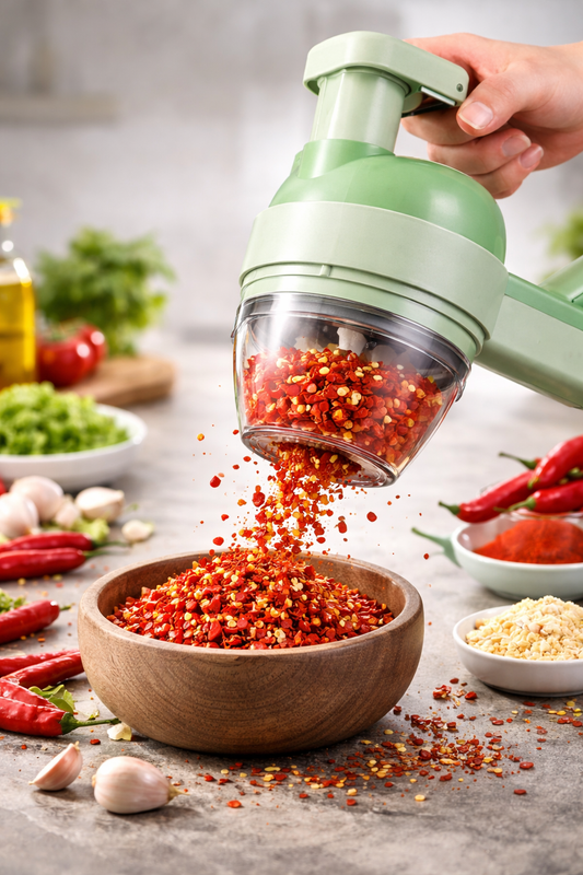 Pro-Slice™ 4-in-1 Handheld Electric Vegetable Cutter Set (Wireless & Rechargeable)